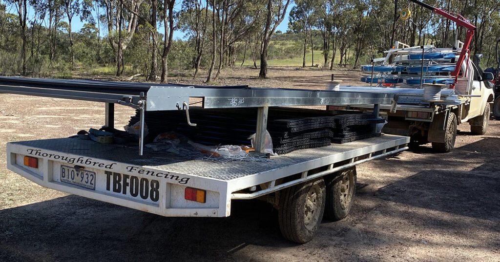 The trailer used by Australasian Fencing for the Westonfence™ install